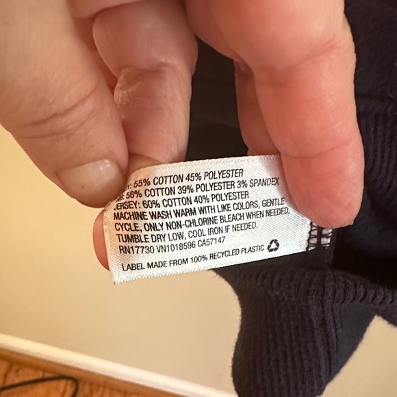 Goodfellow & Co Men’s XL Navy Zip‑Up Hoodie Fleece Lined Kangaroo Pockets - Picture 4 of 6